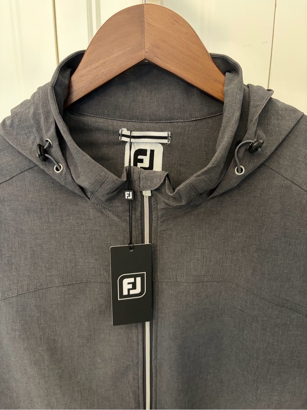 FootJoy Men's Gray Hooded Windbreaker Jacket
